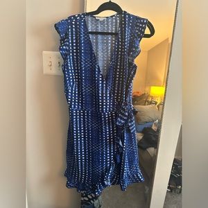 LOFT wrap dress with romper underneath